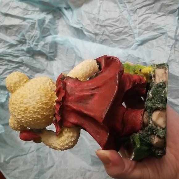 Small teddy bear figure with balloons EUC - Picture 3 of 4